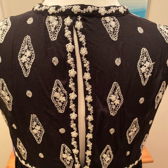 Free People Black and White Embroidered Tunic - Picture 6 of 6